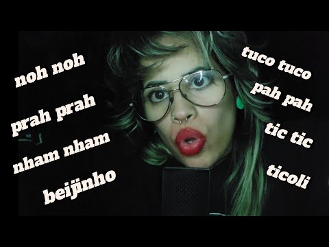 ASMR 🔊👄10 sons de boca diferentes + objetos na tela