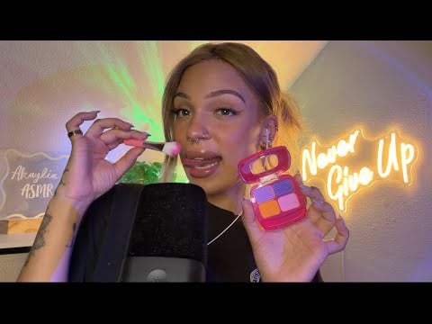 ASMR Spit Painting with Brush & Hands ✨