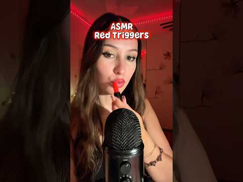 ASMR tout en rouge ❤️ #asmr #asmrtriggers #relaxingasmr #tingles #asmrsleep