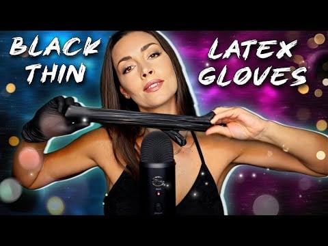 ASMR Black Thin Latex Gloves Triggers 🖤