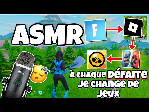 ASMR Français • FORTNITE MAIS À CHAQUE DÉFAITE JE CHANGE DE JEUX 😴 (blue yéti X) #2