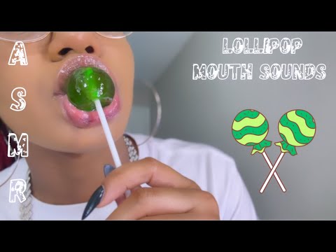 ASMR ✮ Gourmet Lollipop Eating Sounds, Kisses, Wet Mouth Sounds, Up-Close Lollipop Eating