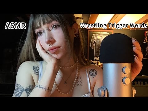 Repeating Wrestling Related Trigger Words ASMR | Nail Tapping, Whispering 