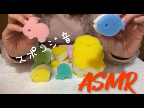 【ASMR】可愛いスポンジ音🧽　Cute sponge sound 🧽