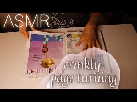 ASMR WATER DAMAGED 💦 MAGAZINE page turning, lots of paper crinkles | no talking