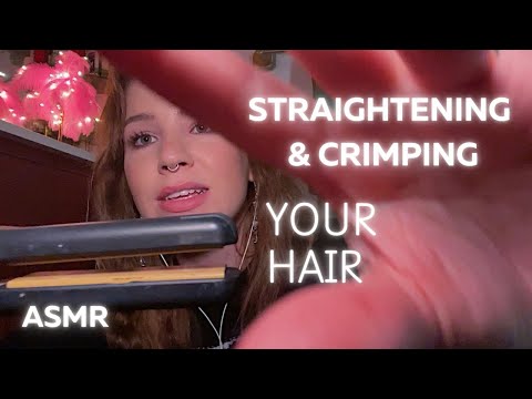 Personal Attention ASMR | Straightening & crimping your hair