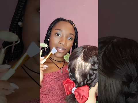 ASMR / MASSAGEM NO COURO CABELUDO COM OBJETOS DE SKIN CARE #asmr #shorts #asmrvideo #skincare