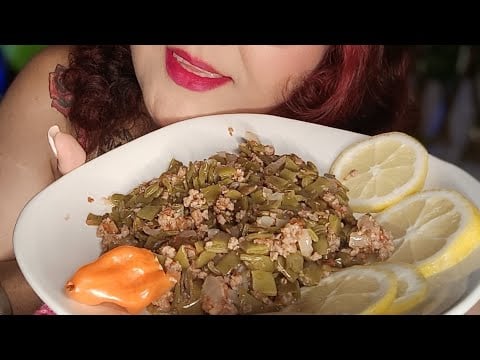 ASMR comiendo Nopales con carne molida a la mexicana 