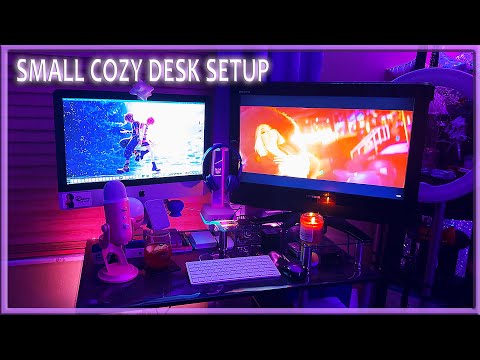 SMALL COZY DESK MAKEOVER / SETUP ✨ UNBOXING PINK BLUE YETI ✨Aesthetic