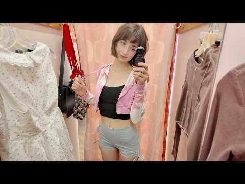 Thrift Shopping Try On Haul ASMR (soft spoken & whisper)