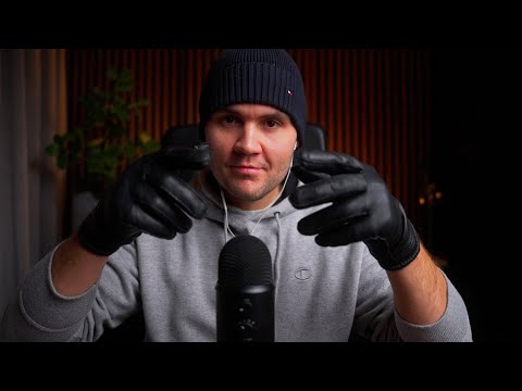 ASMR Hand Sounds 👐 Leather Gloves