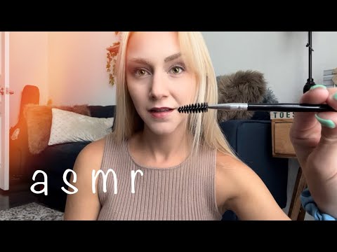 ASMR Roleplay Doing Your Eyebrows & Spoolie Nibbling