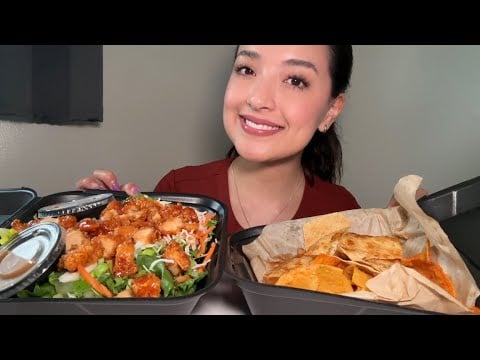 ASMR | Asian crunch salad and quesadillas 😋