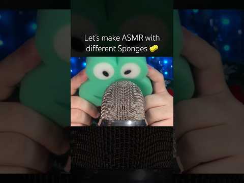 ASMR with Different Sponges! 🫶🏻 #asmr