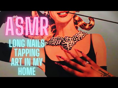 ASMR | TAPPING AROUND PAINTING IN MY HOUSE WITH LONG NAILS! 💅🏾 | TINGLES