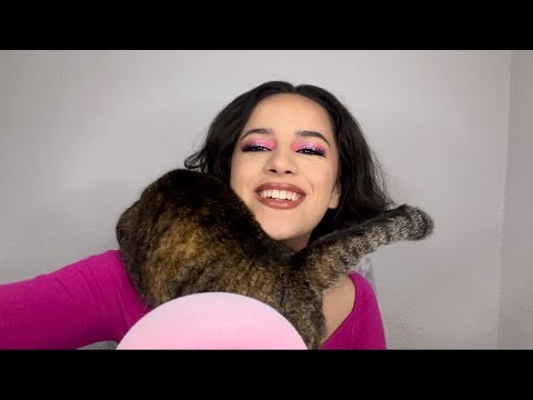 ASMR grwm 🩷 chit chat + whisper ramble 💬💗💗💅🏼(my cat joins at the end)