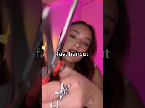 snipping all that hair off #fastasmr #haircut #asmr #asmrsounds #fastandaggressiveasmr #tingles