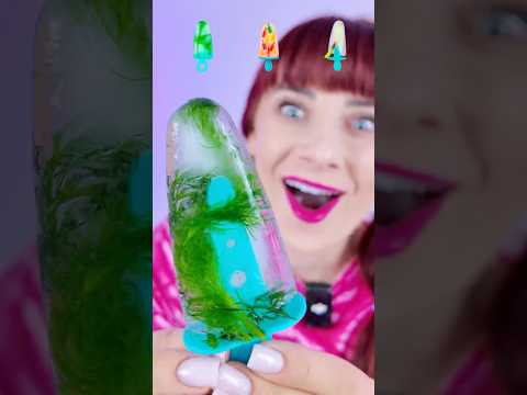 ASMR Frozen Gummy Worms, Green Onion  #mukbang #eatingsounds