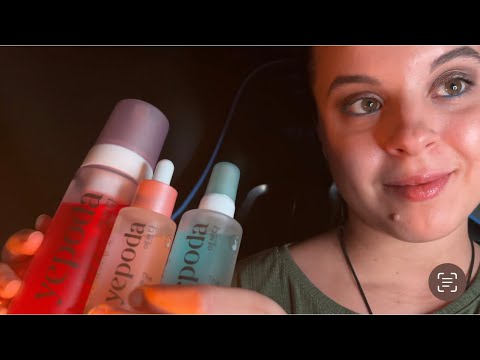 ASMR Te hago el skincare completo de noche ♡