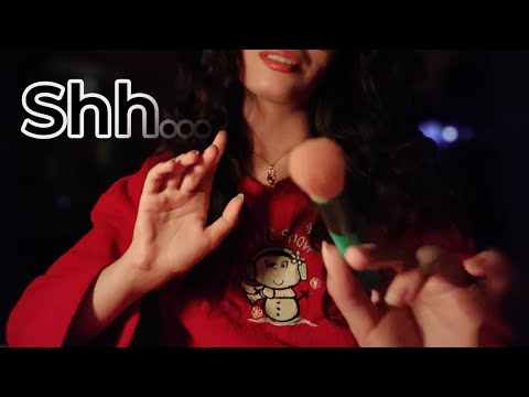 ASMR: "shh..""it's okay" gentle hand movements & camera brushing for sleep 😴💤