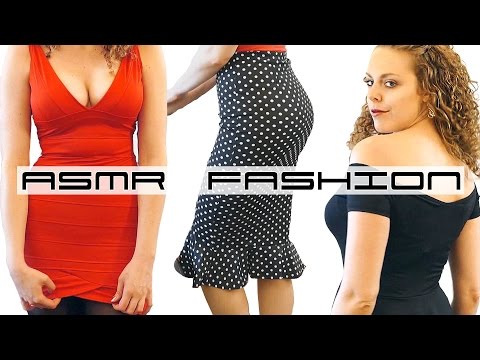 ASMR Dress Up Fashion Show Haul 3, Dresses by Dressin, Whisper Ear to Ear Binaural Soft Spoken