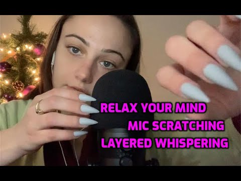 ASMR | Layered Whispering with Mic Scratching | Go to Sleep, Positive Affirmations