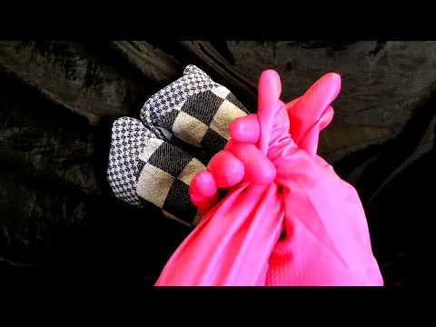 RUBBER GLOVES⚡⭕  Playing with Frozen Fabric⛄⭐💋 KISSING HANDS [[ASMR]]