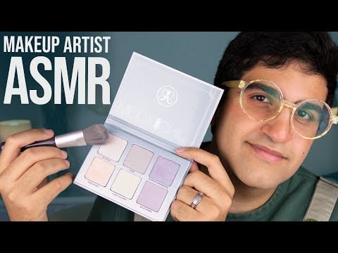 [ASMR] Makeup Artist Does Your Makeup ~ Doing Your Makeup Roleplay | Male Face Touches and Brushes
