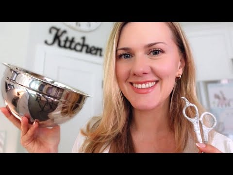 Haircut in Mom’s Kitchen ✂️ Soft Spoken ASMR & Snipping Sounds
