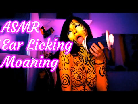 ASMR 🌞SEXY EAR LICKING MOANING 🌞French vidéo je te lèche les oreilles et je gémis