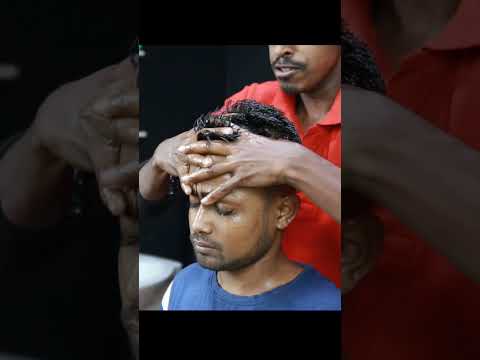 This Is Soo Satisfying To Watch | Oil Head Massage ASMR | Strong Wrist Barber #shorts #satisfying