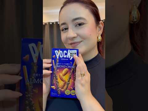 ASMR: PROVANDO POCKY DE AMÊNDOAS CROCANTES #shorts #asmr