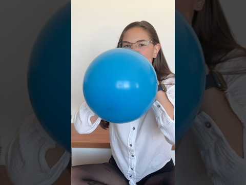 Blowing Light Blue Balloon 💙 #asmr #ballongame #balloon #poppballons