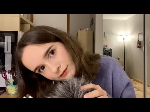 마이크 터칭 + 수다 ASMR (Fluffy Mic Touching + Rambling in Korean)