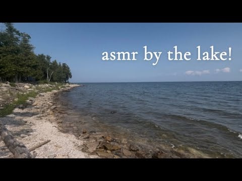 asmr by the lake! 🌊 waves, shells, rock scratching! (soft spoken, lofi) 🐚