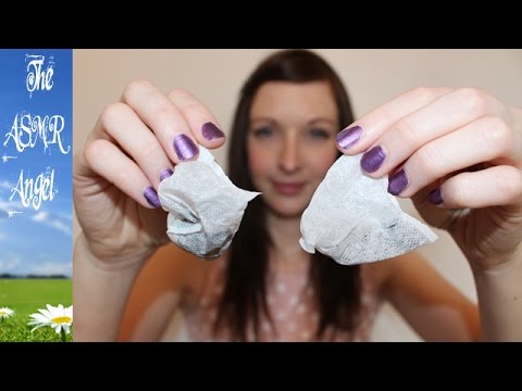 6 Minute ASMR Sounds - Playing with soft, crinkly tea bags