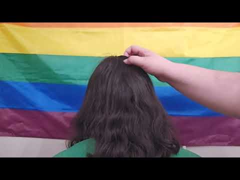 🌈 Rainbow ASMR - Hair Brushing, Combing + Hair Parting/Sectioning 🌈