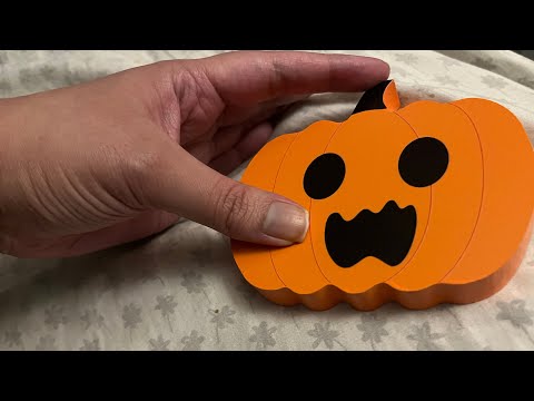 ASMR Tapping and Tracing Wooden Pumpkin 🎃