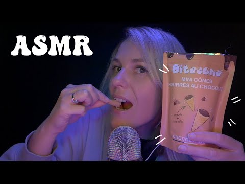 ASMR FR 🍫 Unboxing et Mukbang Bitecone ! (Chuchotement, plein de sons sympas et dégustation)
