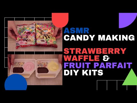 ASMR | Strawberry Waffle & Fruit Parfait DIY Candy Kits