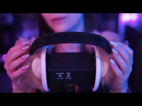 ASMR Fluffy Ear Massage, Earmuff Scratching 💎 No Talking