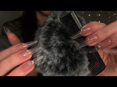 fast hair combing, parting, scratching, massage [asmr]