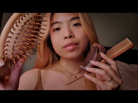 ASMR Brushing Your Hair Until You Fall Sleep 🧸 No Talking, Layered Sounds