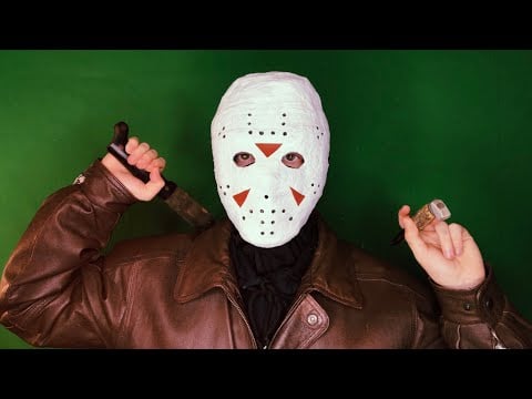 [ASMR] (No Greenscreen Effect) Jason Voorhees Pokes Your Face with Sharp Objects | Lens Tapping | RV