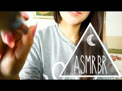 [ASMR PORTUGUÊS] Pincéis na Tela & Mouth Sounds (Camera Brushing and Touching,  Microphone Brushing)