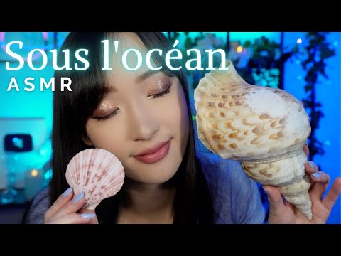 ASMR | SOUS L'OCEAN 🌊 Bruits des vagues, coquillages, sable, océan en bocal, bubulles, glouglou...