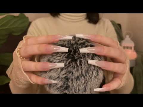 *one minute asmr* fluffy mic scratching (no talking)