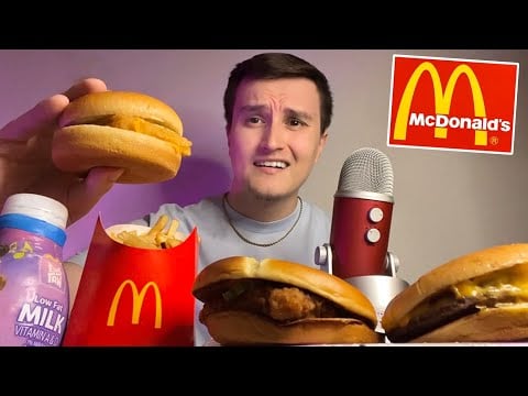 ASMR | Eating The WORST McDonald’s Menu Items 🤢 (mukbang)