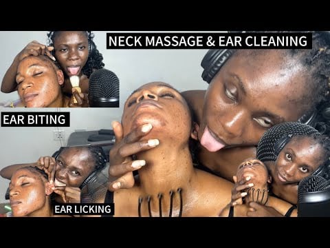 Ultimate ASMR Ear Licking, Ear Biting, Ear Cleaning, Scalp Scratching & Neck Massage  Gum Chewing