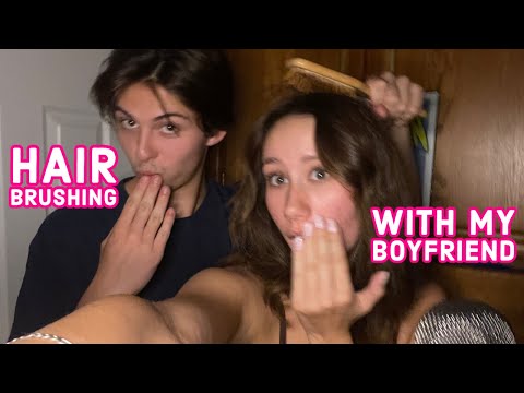 ASMR with my boyfriend! hair brushing + other triggers (minimal)